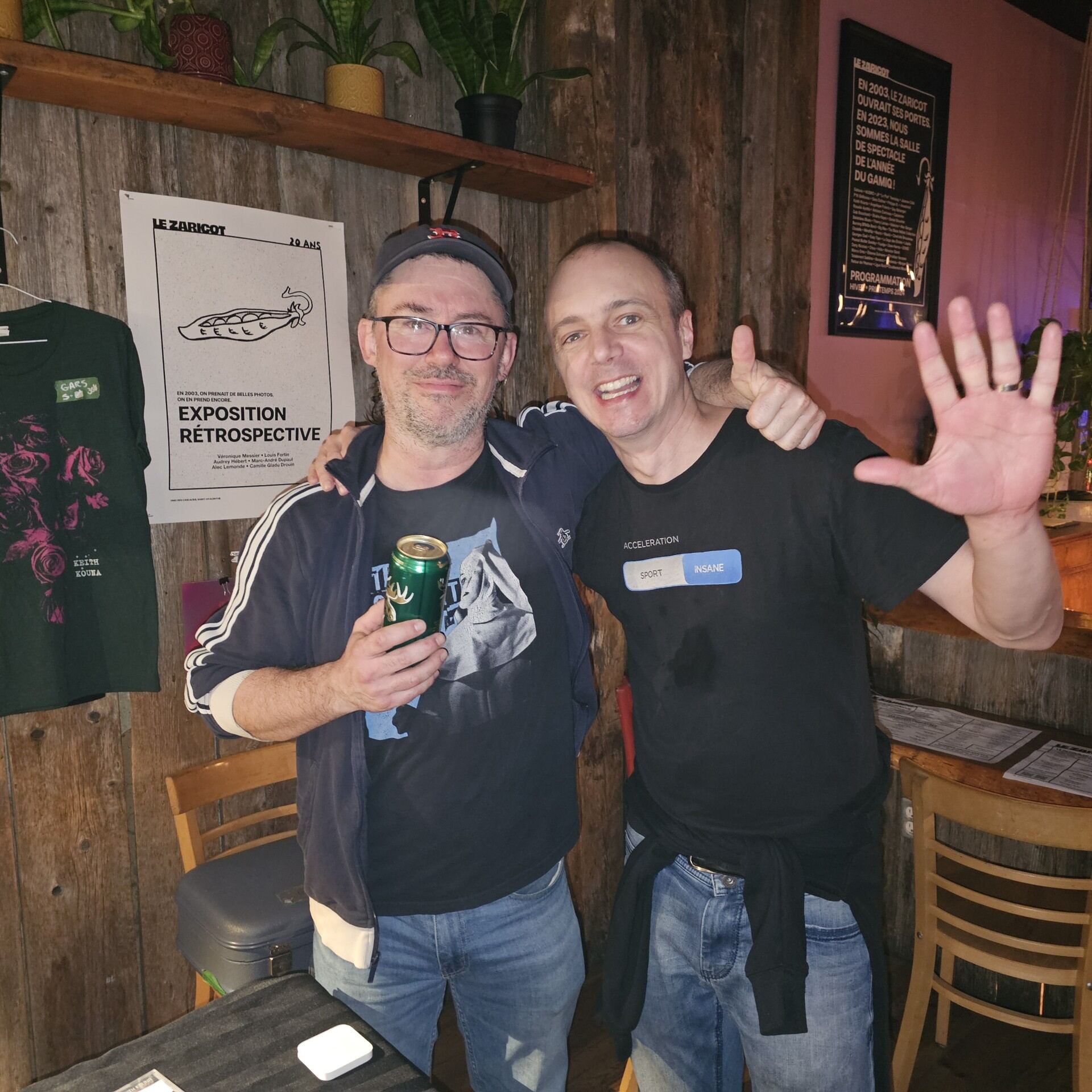 Martin avec Keith Kouna, leader des Goules